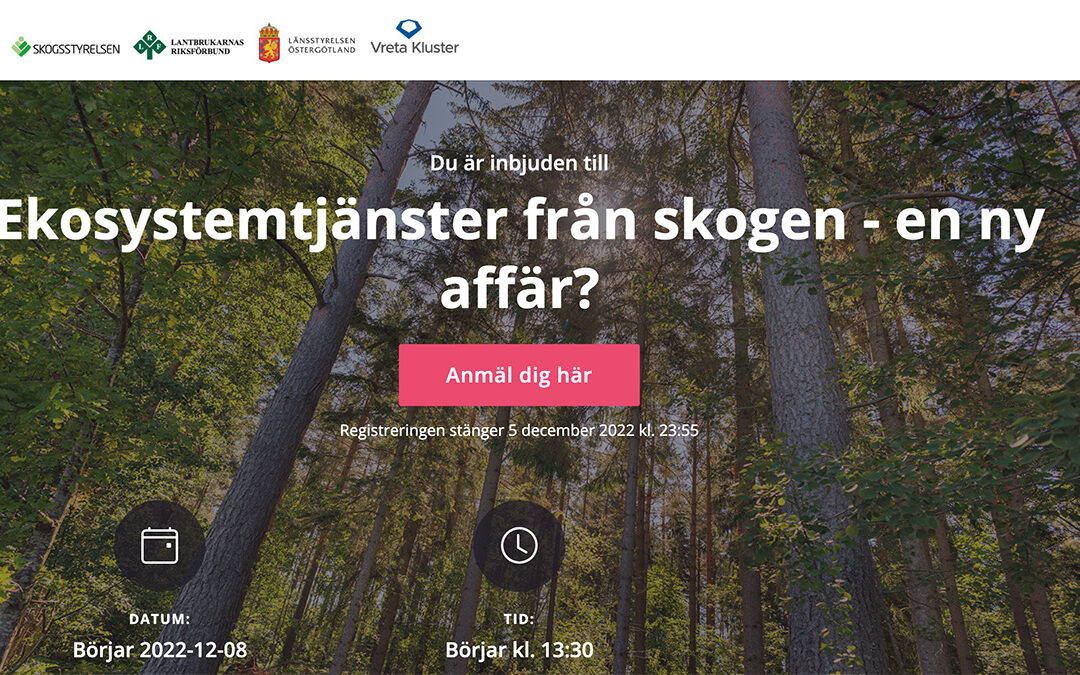 Ekosystemtjänster från skogen – en ny affär?