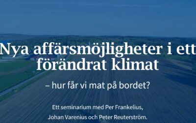 Film från seminarie – Nya affärsmöjligheter i ett föränderligt klimat